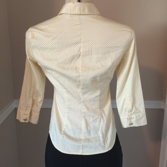  Yellow & White Ruched Front Top  - Picture 3 of 5